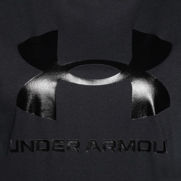 Under Armour Live Sportstyle Graphic juodi/juodi moteriški marškinėliai 6