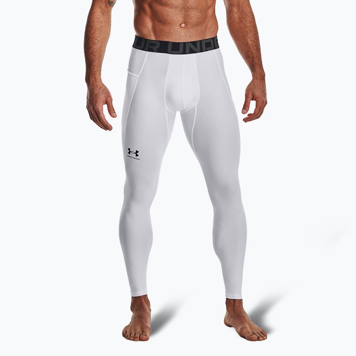 Moteriškos treniruočių tamprės Under Armour HeatGear white/black