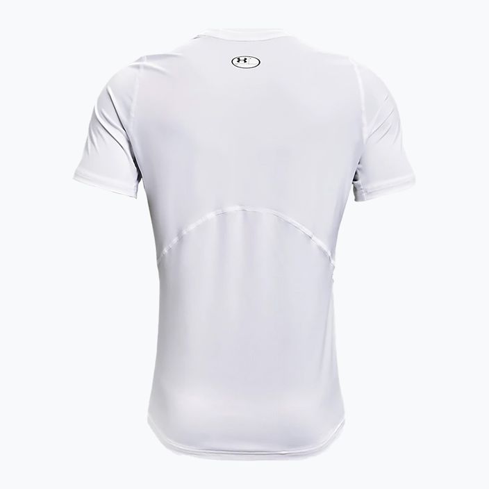 Under Armour HeatGear Armour Fitted vyriški treniruočių marškinėliai balti 1361683 3