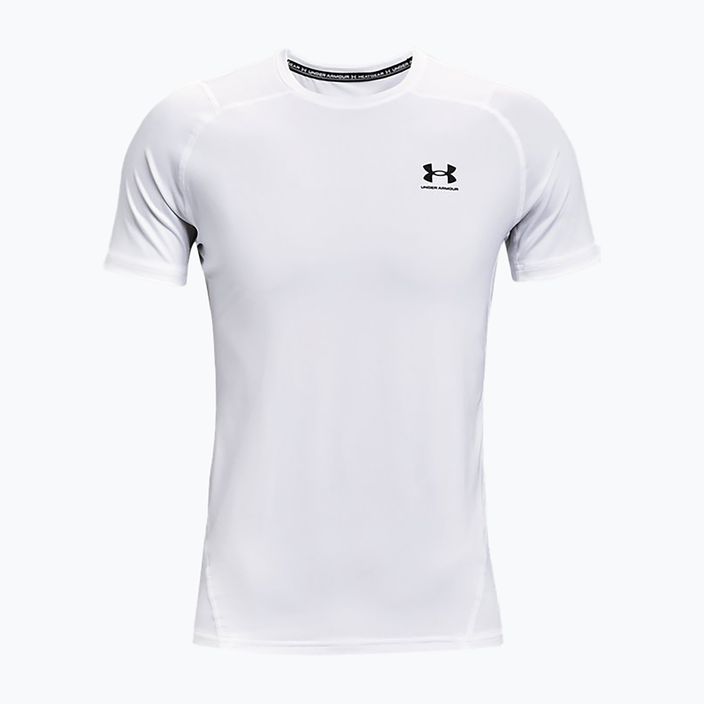 Under Armour HeatGear Armour Fitted vyriški treniruočių marškinėliai balti 1361683