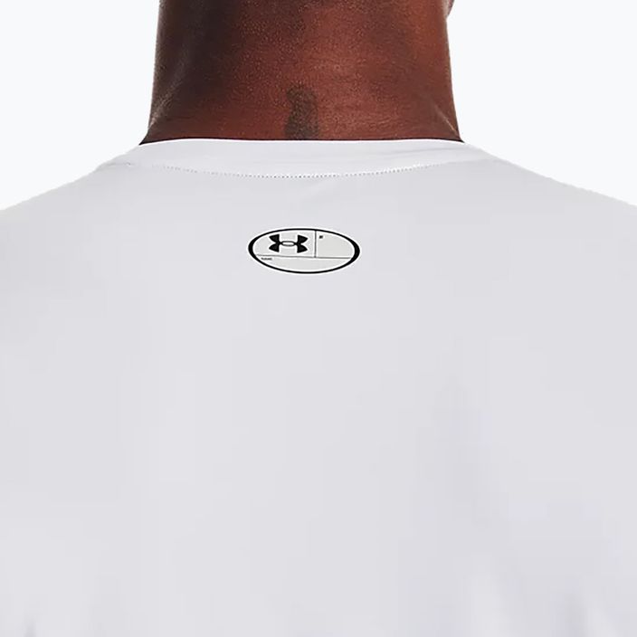 Under Armour HeatGear Armour Fitted vyriški treniruočių marškinėliai balti 1361683 6