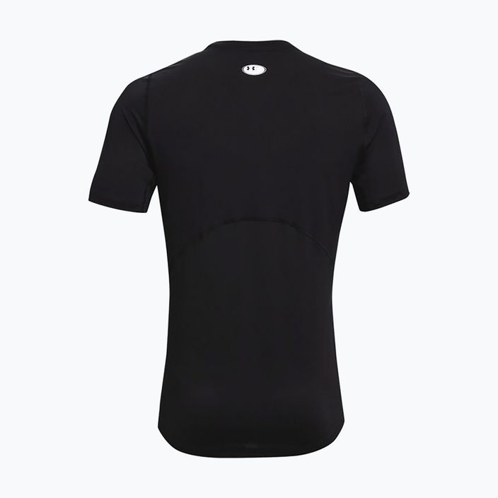 Under Armour HeatGear Armour Fitted vyriški treniruočių marškinėliai juodi 1361683 2