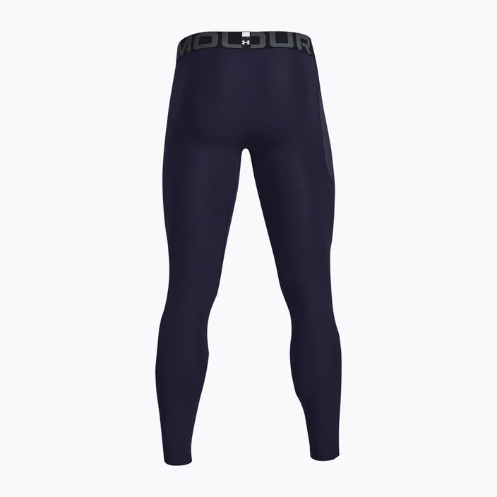 Moteriškos treniruočių tamprės Under Armour HeatGear midnight navy/white 6