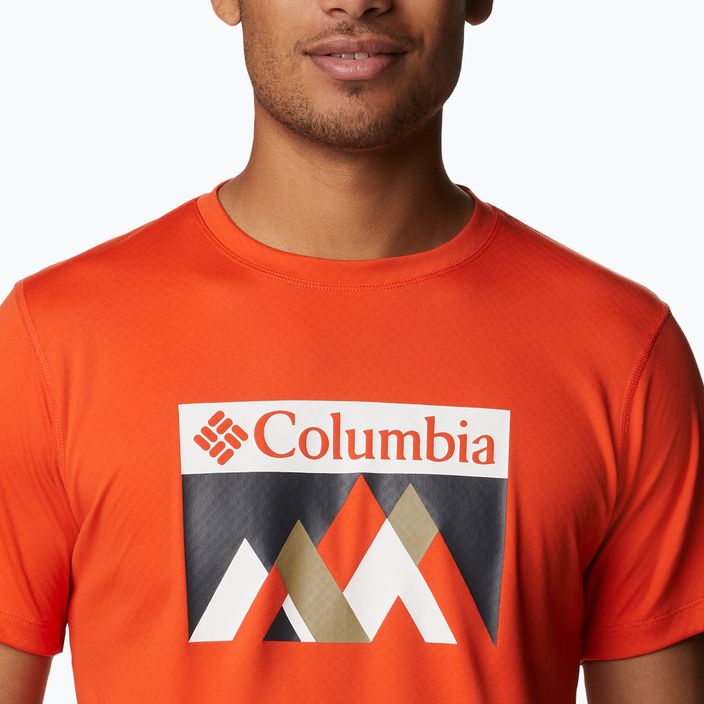 Columbia Rules M Grph vyriški trekingo marškinėliai raudoni 1533291 4