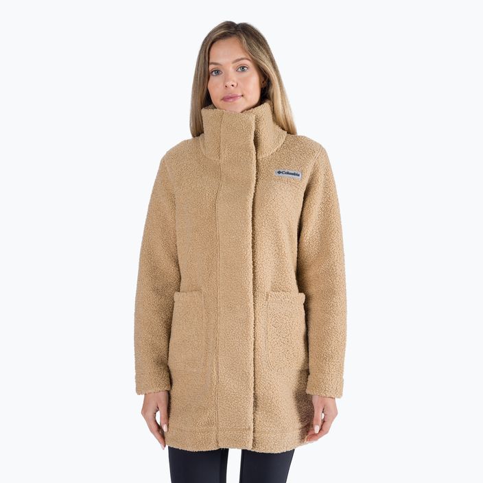 Moteriški paltai Columbia Panorama Long fleece coat brown 1862582