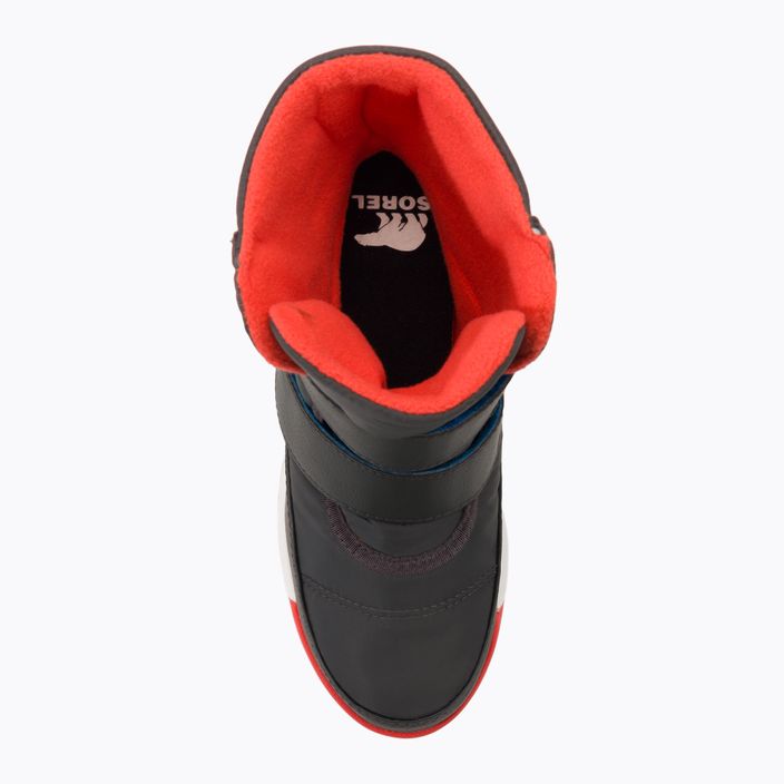 Sorel Whitney II Strap Wp jet/poppy red vaikiški trekingo batai 6