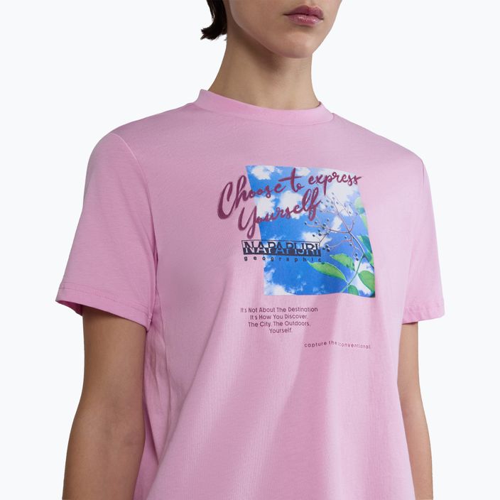 Moteriški marškinėliai Napapijri S-Yukon pink pastel 4