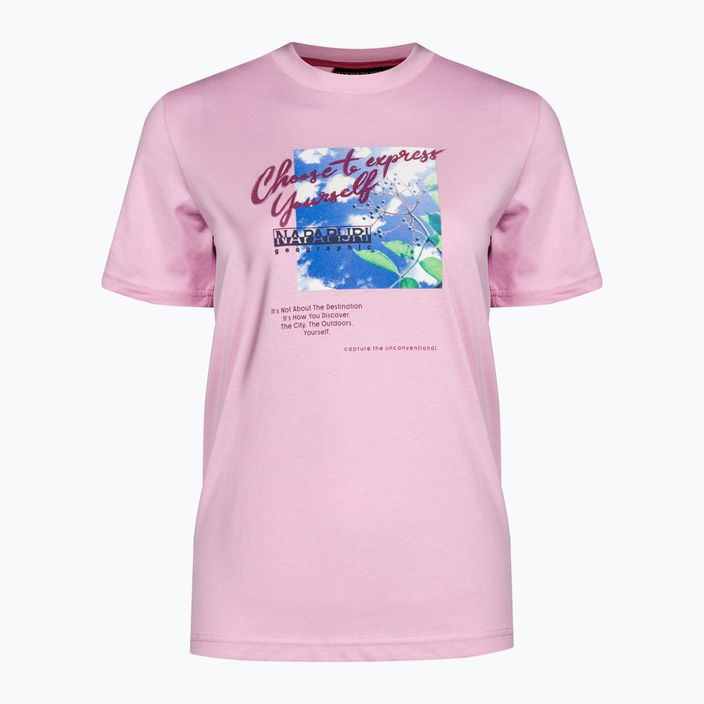 Moteriški marškinėliai Napapijri S-Yukon pink pastel 6