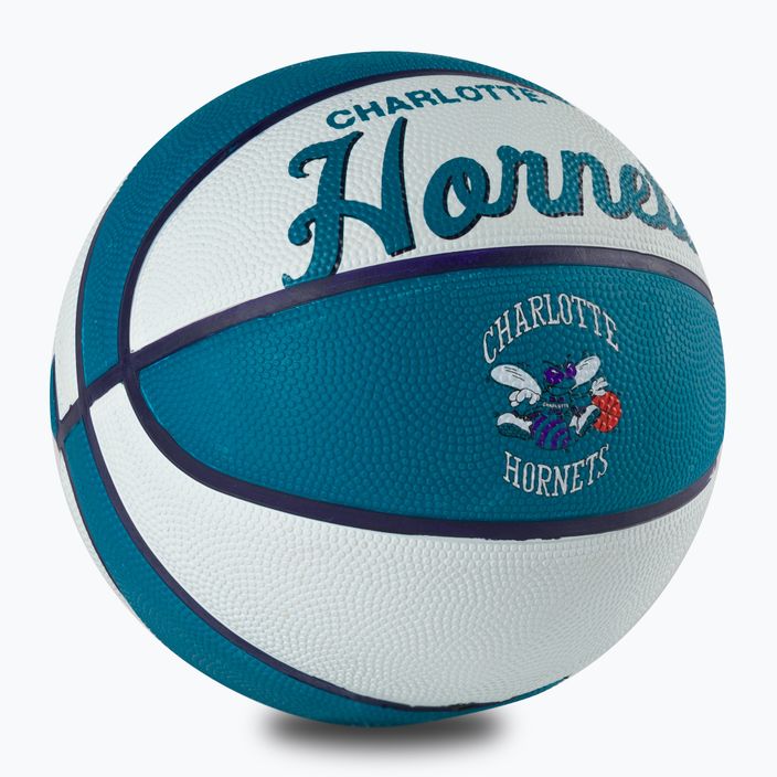 Wilson NBA Team Retro Mini Charlotte Hornets krepšinio kamuolys WTB3200XBCHA dydis 3 2