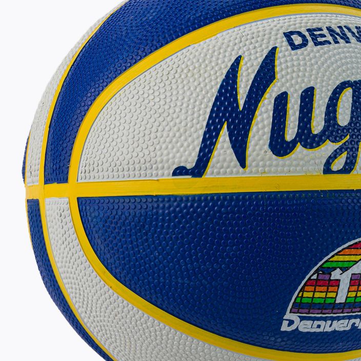 Wilson NBA Team Retro Mini Denver Nuggets krepšinio kamuolys WTB3200XBDEN 3 dydis 3