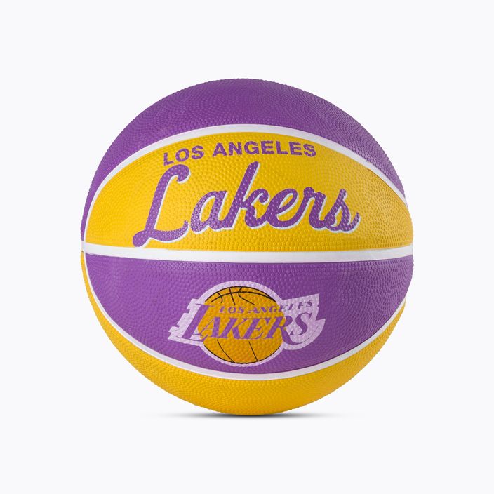 Wilson NBA Team Retro Mini Los Angeles Lakers krepšinio kamuolys WTB3200XBLAL 3 dydis