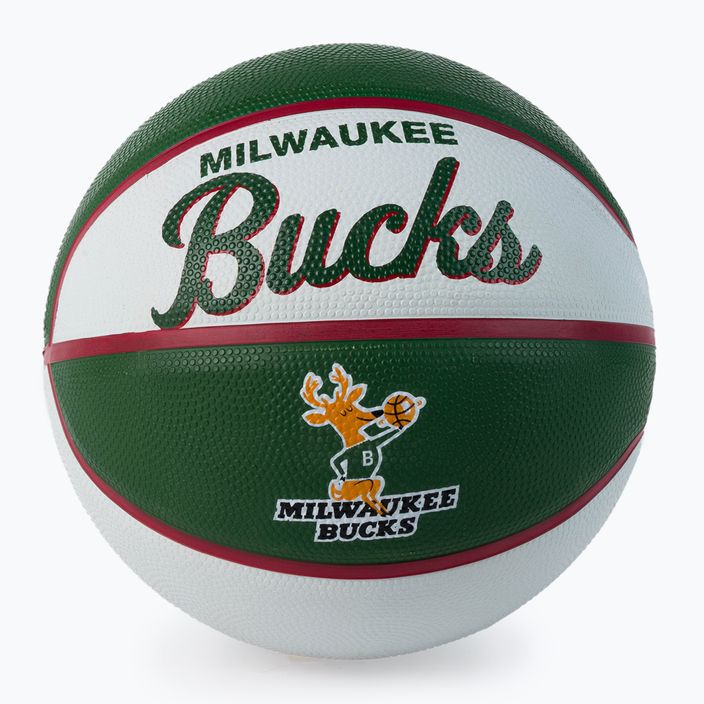 Wilson NBA Team Retro Mini Milwaukee Bucks krepšinio kamuolys WTB3200XBMIL 3 dydis