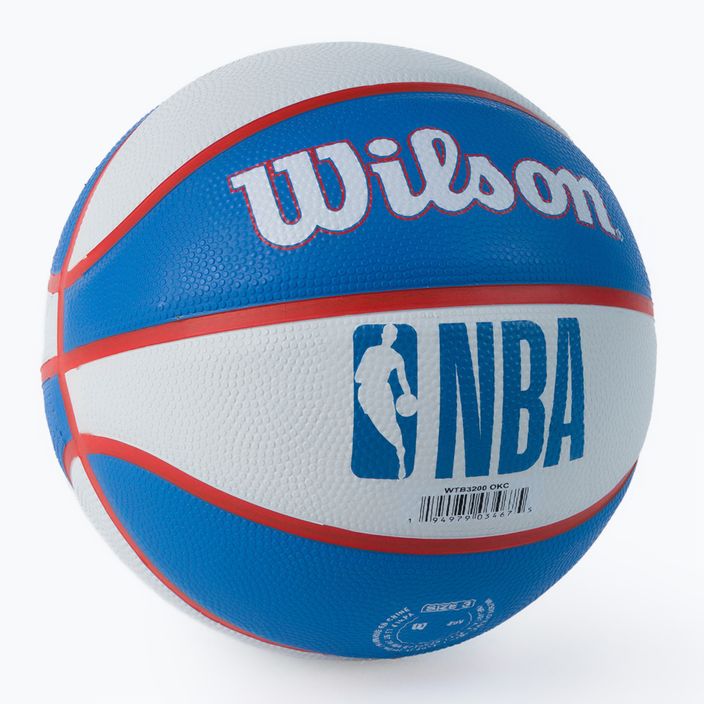 Wilson NBA Team Retro Mini Oklahoma City Thunder krepšinio kamuolys WTB3200XBOKC dydis 3 2