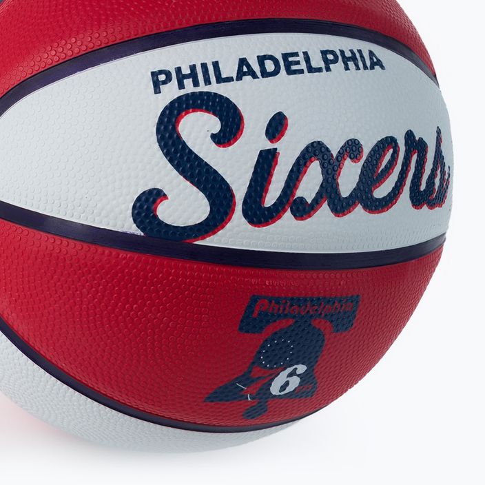 Wilson NBA Team Retro Mini Philadelphia 76ers krepšinio kamuolys WTB3200XBPHI dydis 3 3