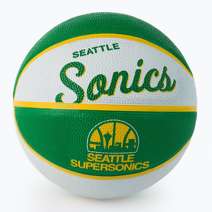 Wilson NBA Team Retro Mini Seattle SuperSonics krepšinio kamuolys WTB3200XBSEA dydis 3