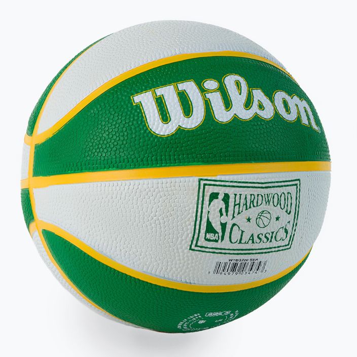 Wilson NBA Team Retro Mini Seattle SuperSonics krepšinio kamuolys WTB3200XBSEA dydis 3 2