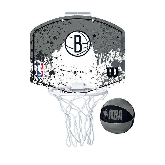 Mini krepšinio rinkinys Wilson NBA Team Mini Hoop Brooklyn Nets black 2