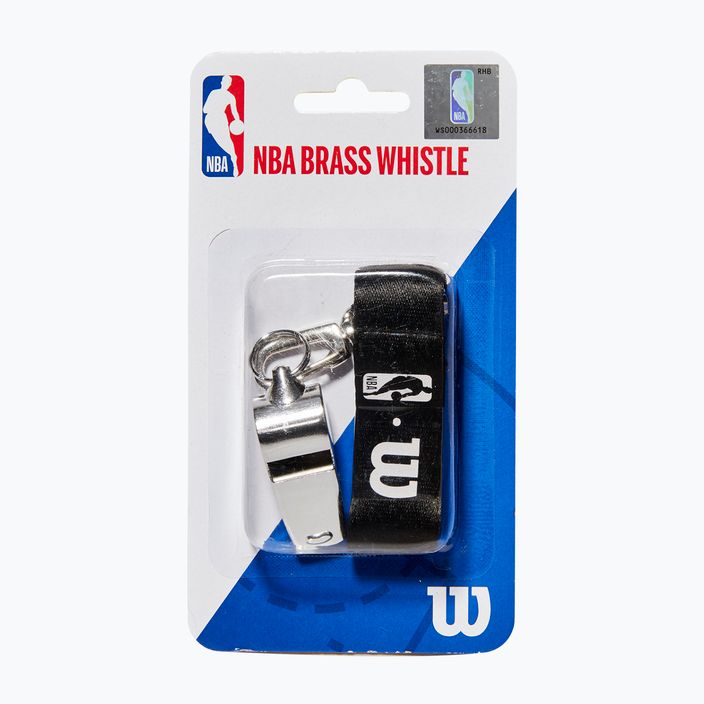 Teisėjo švilpukas Wilson NBA Brass Whistle With Lanyard black 2