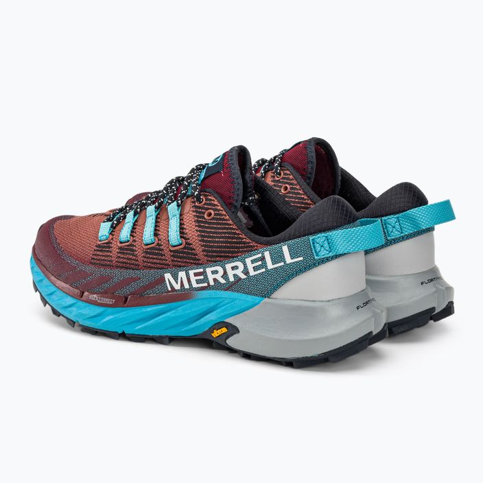 Merrell Agility Peak 4 moteriški bėgimo bateliai burgundiškai mėlyni J067546 3