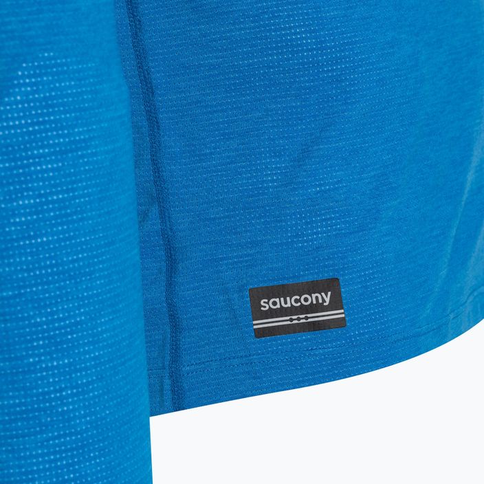 Vyriški bėgimo marškinėliai ilgomis rankovėmis Saucony Stopwatch cobalt heather 3