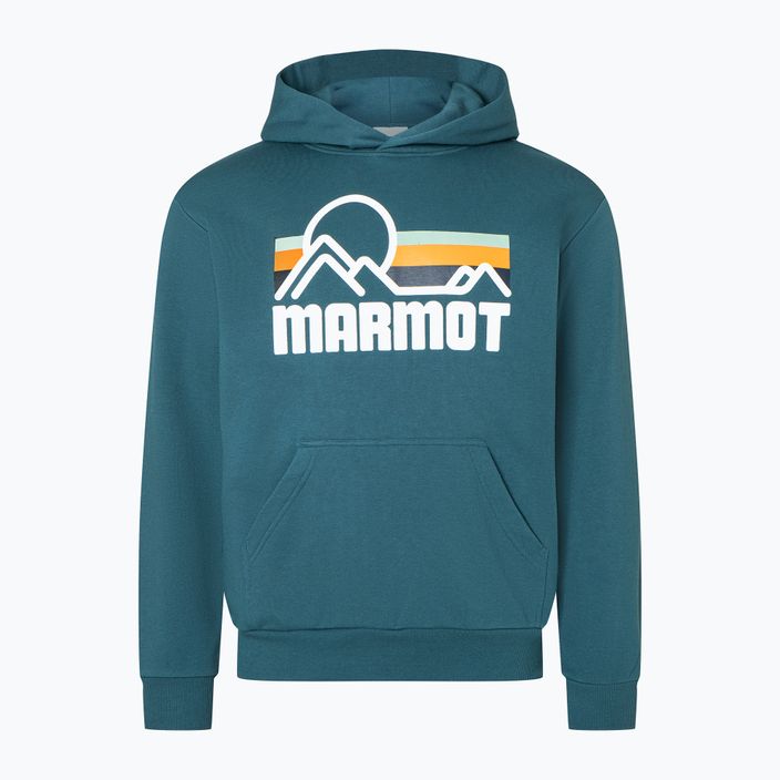 Vyriški Marmot Coastal Hoody šviesiai mėlynos spalvos džemperis M1425821541 3