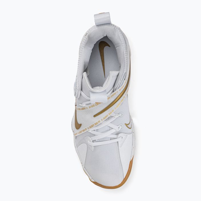 Nike React Hyperset SE tinklinio bateliai baltos ir auksinės spalvos DJ4473-170 6