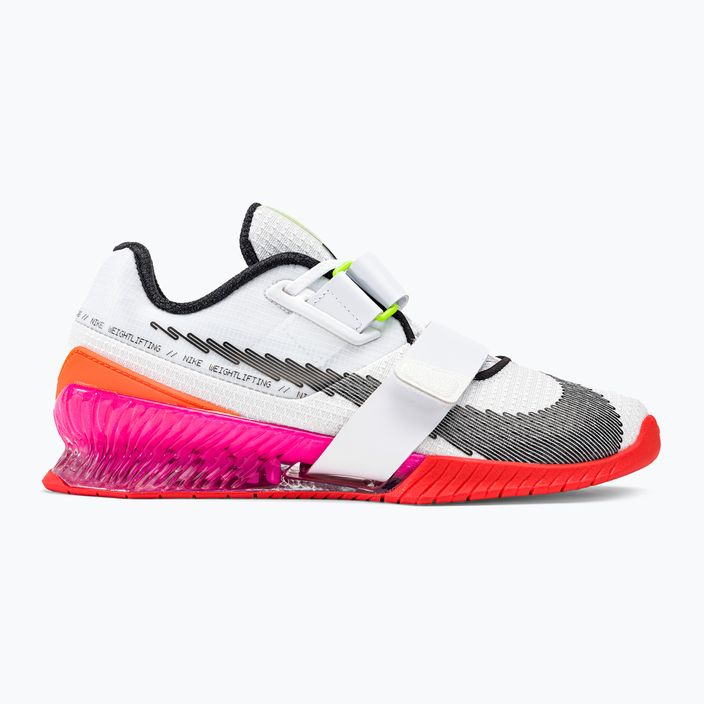 Nike Romaleos 4 olimpinės spalvos sunkiosios atletikos bateliai balti/juodi/šviesiai purpuriniai 2