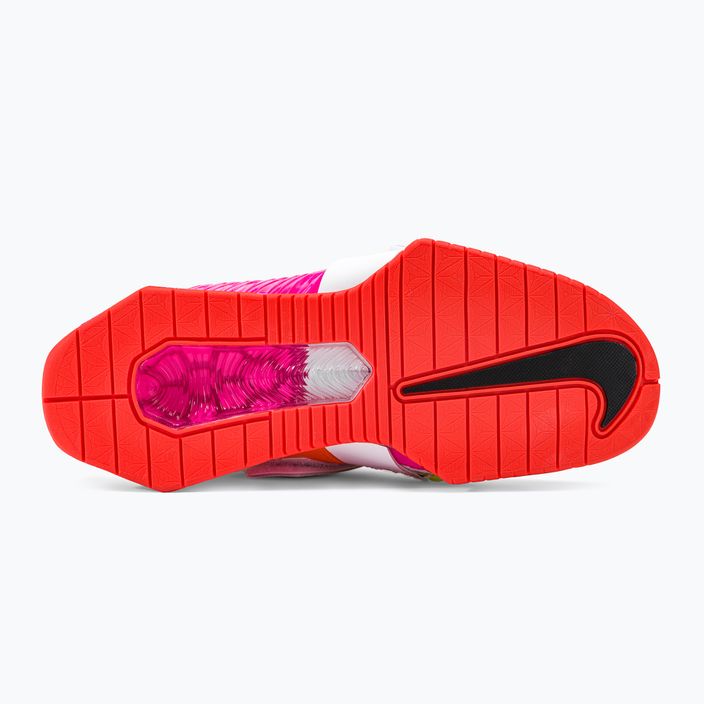 Nike Romaleos 4 olimpinės spalvos sunkiosios atletikos bateliai balti/juodi/šviesiai purpuriniai 5
