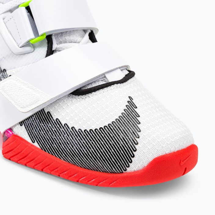 Nike Romaleos 4 olimpinės spalvos sunkiosios atletikos bateliai balti/juodi/šviesiai purpuriniai 7