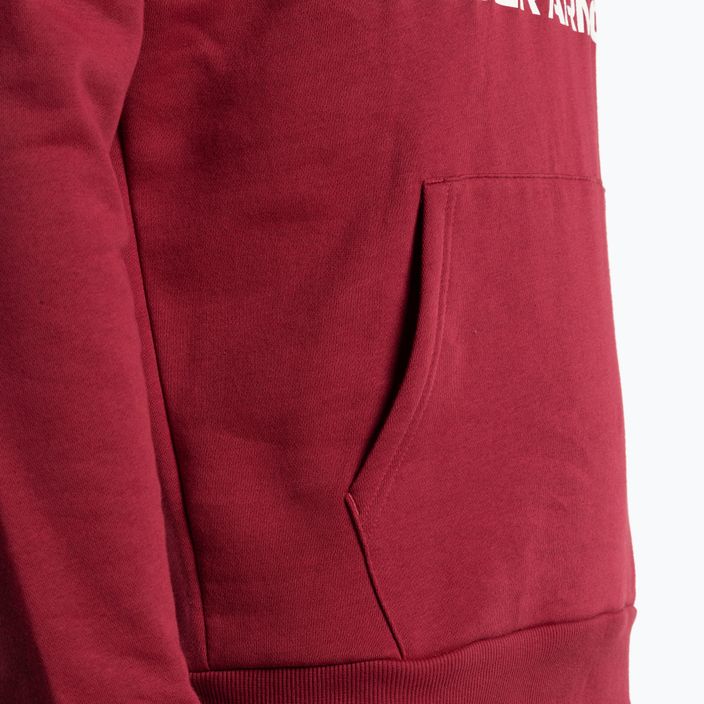 Vyriški Under Armour Rival Fleece Big Logo HD džemperiai su gobtuvais raudona ir balta 1357093 4