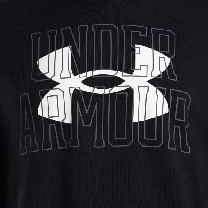 Under Armour vyriški treniruočių marškinėliai Rival Terry Logo Crew black 1370391 3