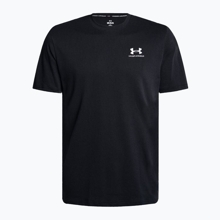 Vyriški "Under Armour" marškinėliai su logotipu "Logo Emb Heavyweight", juodi/balti 4
