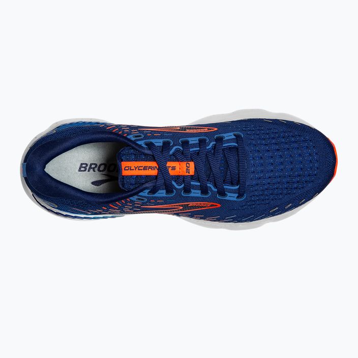 Vyriški bėgimo bateliai Brooks Glycerin GTS 20 blue depths/palace blue/orange 12
