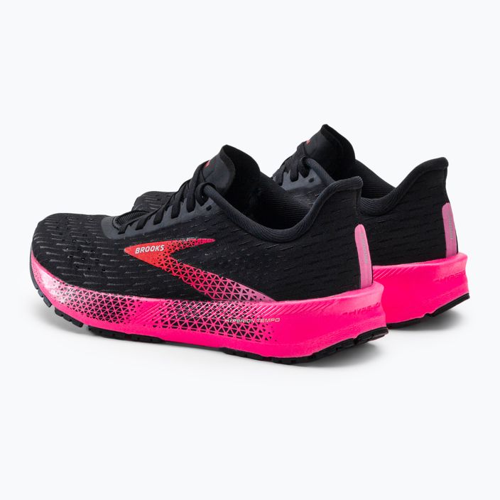 Brooks Hyperion Tempo moteriški bėgimo bateliai juoda/rožinė/karšta koralinė 3