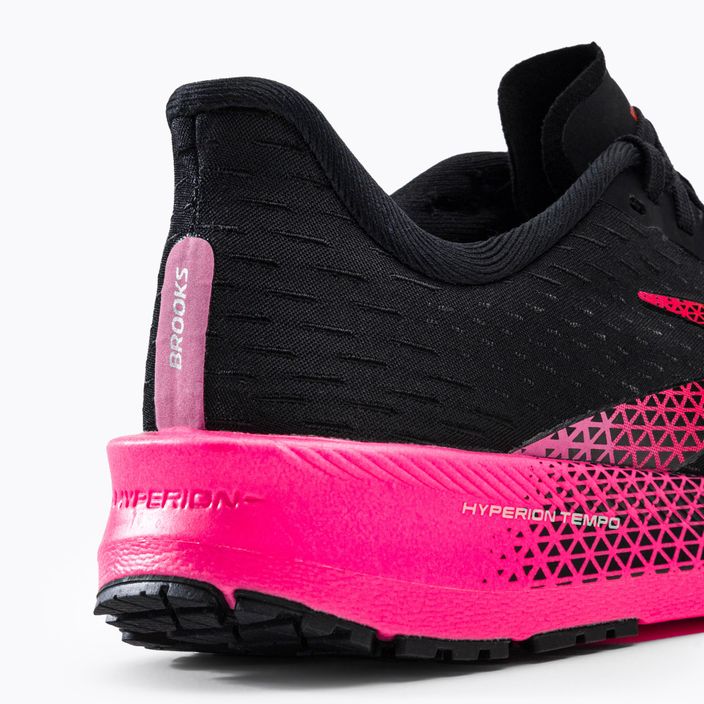 Brooks Hyperion Tempo moteriški bėgimo bateliai juoda/rožinė/karšta koralinė 9