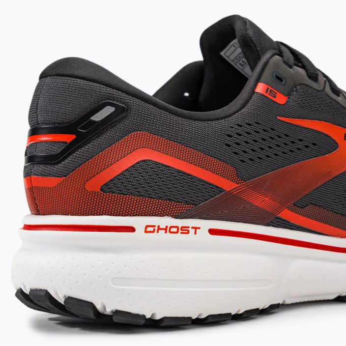 Brooks Ghost 15 vyriški bėgimo bateliai ebony/black/spicy orange 9