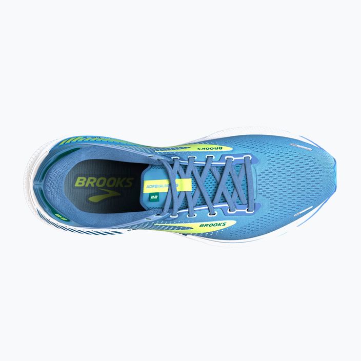 Moteriški bėgimo bateliai Brooks Adrenaline GTS 22 silver lake blue/green/white 14