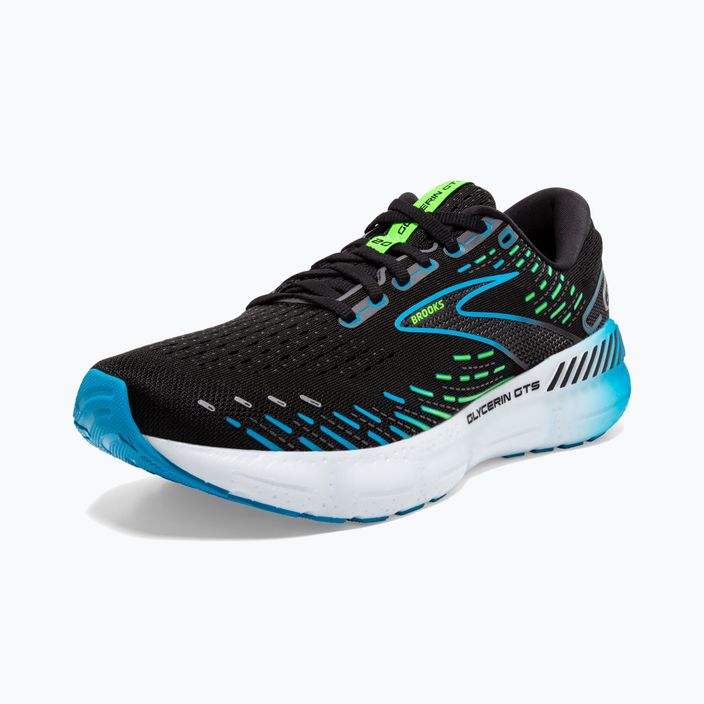 Vyriški bėgimo batai Brooks Glycerin GTS 20 black/hawaiian ocean/green 17