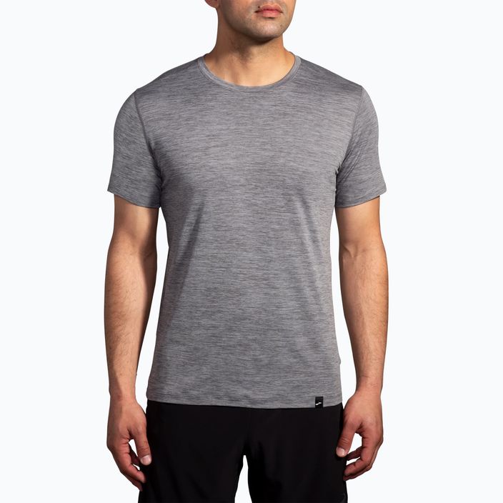 Vyriški bėgimo marškinėliai Brooks Luxe htr charcoal