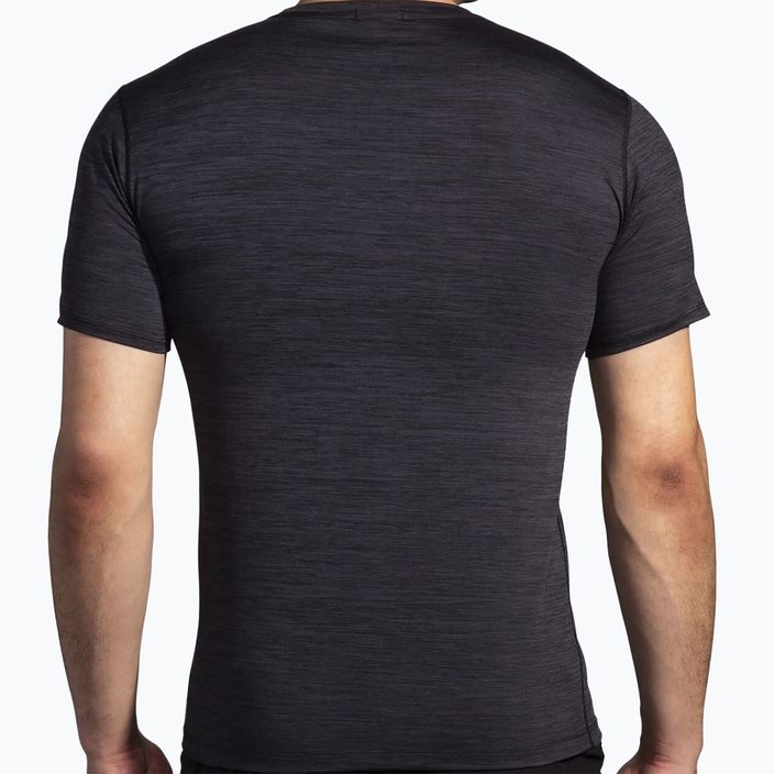 Vyriški bėgimo marškinėliai Brooks Luxe htr deep black 2