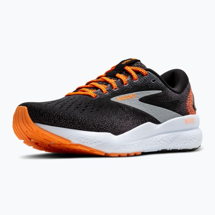 Vyriški bėgimo bateliai Brooks Ghost 16 black/orange/white 5