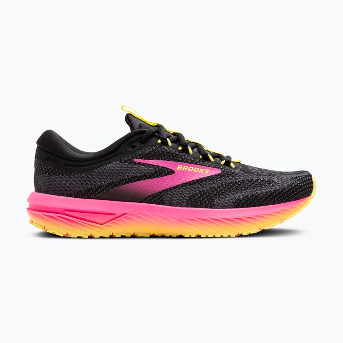 Moteriški bėgimo bateliai Brooks Revel 7 black/pink/lemon tonic 2