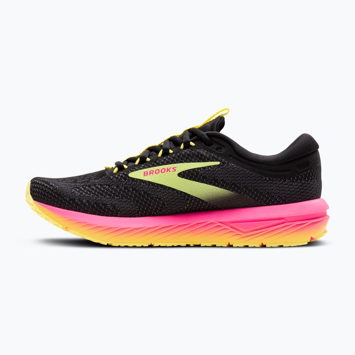 Moteriški bėgimo bateliai Brooks Revel 7 black/pink/lemon tonic 3