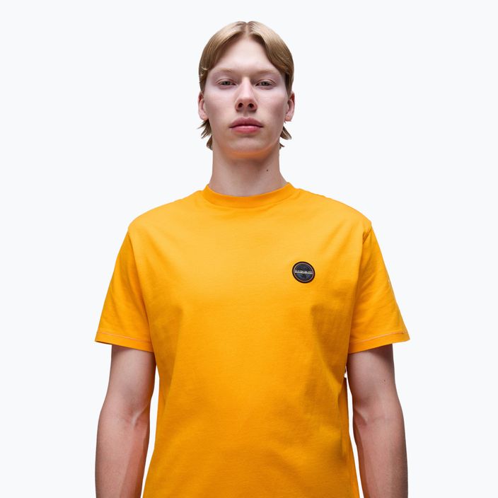 Vyriški marškinėliai Napapijri S-Badge orange marigold 4