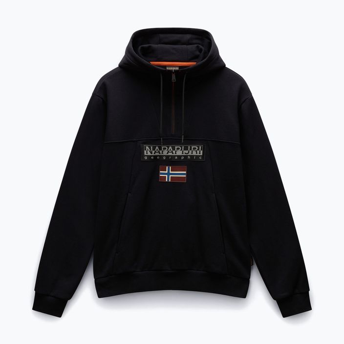 Vyriškas džemperis Napapijri Burgee Half Zip Hooded 2.0 black 041 5