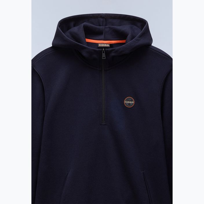 Vyriškas džemperis Napapijri B-Badge Half Zip Hooded blu marine 8