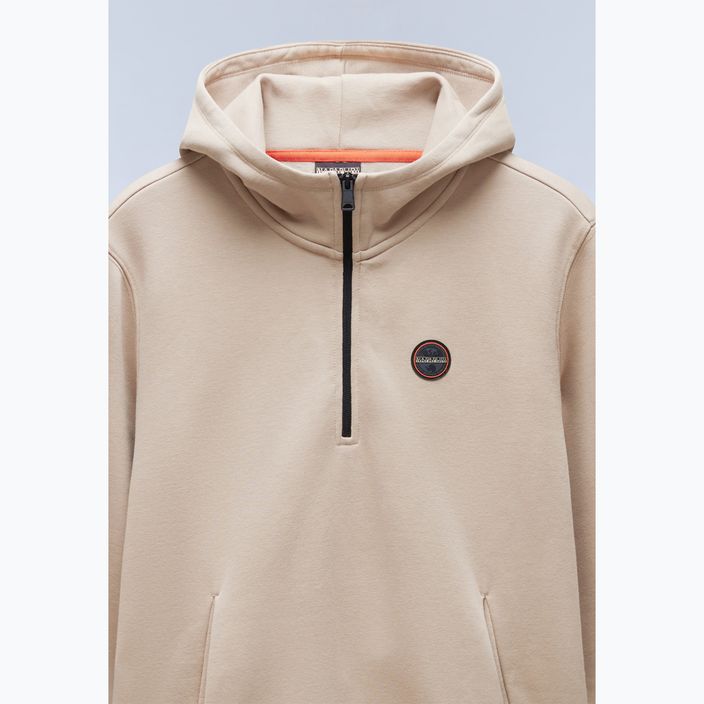 Vyriškas džemperis Napapijri B-Badge Half Zip Hooded beige rocky 7