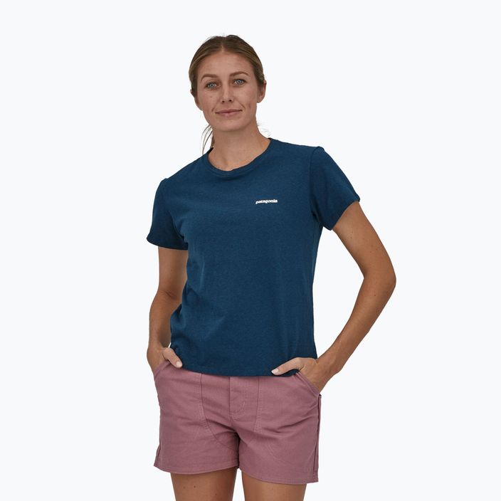 Moteriški trekingo marškinėliai Patagonia P-6 Logo Responsibili-Tee tidepool blue