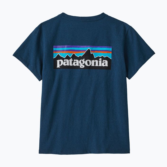 Moteriški trekingo marškinėliai Patagonia P-6 Logo Responsibili-Tee tidepool blue 9