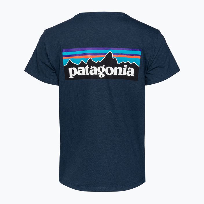 Moteriški trekingo marškinėliai Patagonia P-6 Logo Responsibili-Tee tidepool blue 4